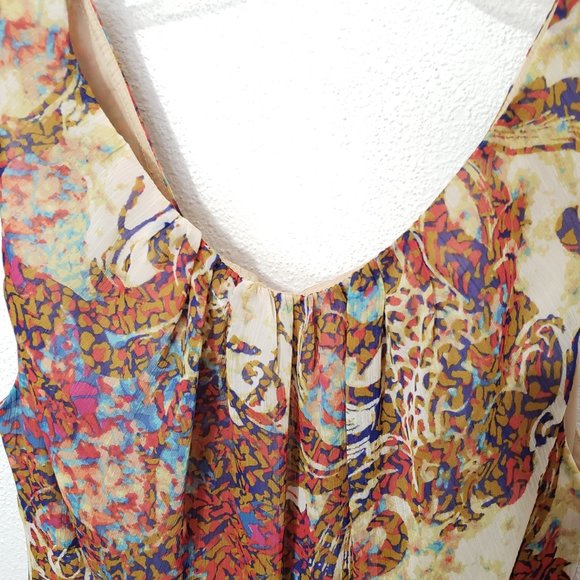 Evan Piccone Sleeveless Dress Size 10 Multi Color Summer Vacation - Picture 5 of 9